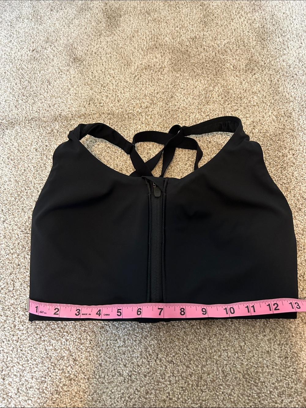 lululemon athletica Energy Black Front-Zip sports bra